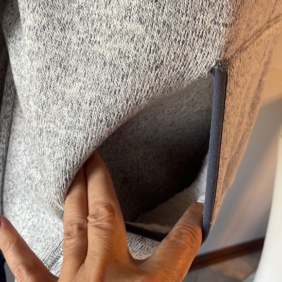 Thread supply women’s relaxed fit 1/4 zip Heather blue hoodie sherpa lining SM - Picture 7 of 15